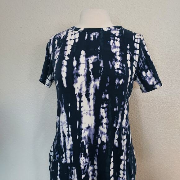 🔴3/$20 Ellen Tracy Blue Tie Dye Casual Dress Size S - Picture 2 of 9